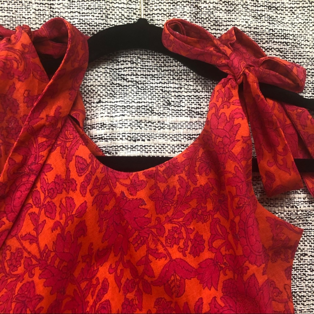 “Free People” Boho Floral Ruffle Maxi Dress